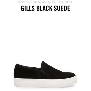 Steve Madden Gills Black Suede Sneakers